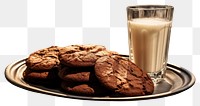 PNG Cookie dairy plate milk.
