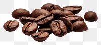 PNG Coffee beans white background chocolate freshness.