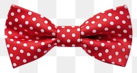 PNG Funky polka dotted bow tie white red white background.