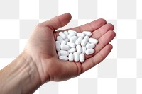 PNG  Pills holding white hand. AI generated Image by rawpixel.