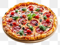 PNG  Pizza food white background mozzarella.