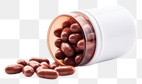 PNG  Capsule medicine brown pill tin. AI generated Image by rawpixel.