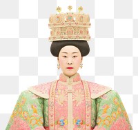 PNG  Asian princess adult white background representation. AI generated Image by rawpixel.