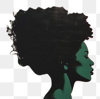 PNG  Black people silhouette art portrait adult. 