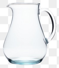 PNG  Glass pitcher transparent jug white background.