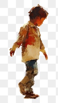 PNG A kid walking painting white background photography.