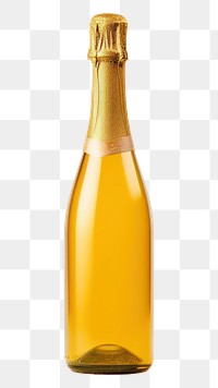 PNG Bottle of champagne yellow glass drink. AI generated Image by rawpixel.