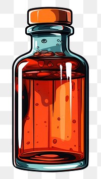 PNG  Medicine bottle glass white background laboratory. AI generated Image by rawpixel.