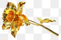 PNG Flower daffodil jewelry brooch.