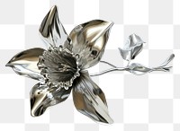 PNG Jewelry flower silver metal