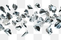 PNG Jewelry silver metal petal.