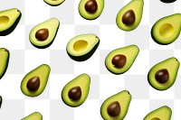 PNG Green avocado slices pattern backgrounds fruit green. AI generated Image by rawpixel.