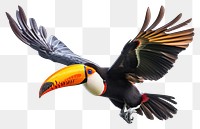 PNG  Toco toucan animal flying bird. AI generated Image by rawpixel.