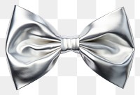 PNG Bow silver shiny white.
