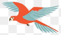 PNG  Parrot drawing animal flying.