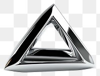 PNG Triangle Chrome material triangle jewelry white background.