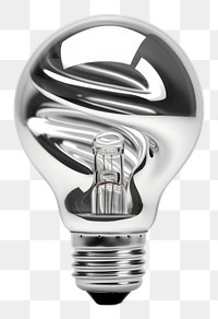 PNG Light bulb Chrome material light lightbulb white background.