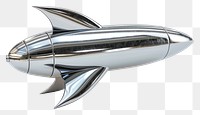 PNG Rocket Chrome material vehicle chrome white background.