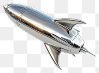 PNG Rocket Chrome material aircraft vehicle airship.