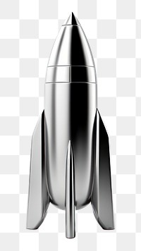 PNG Rocket Chrome material rocket white background architecture.