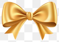 PNG Golden ribbon bow white background celebration accessories.