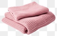 PNG Pink knitted blanket white background simplicity material.