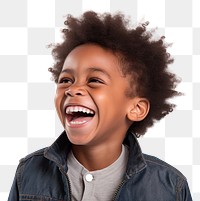 PNG  Black kid laughing happy joy.