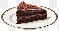 PNG Chocolate cake plate dessert food.
