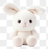 PNG  White bunny plush toy white background representation