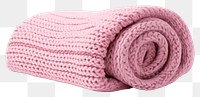 PNG Pink knitted blanket sweater white background material.