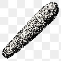 PNG Fried chicken stick black white background reptile.