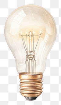 PNG  Vintage light bulb lightbulb lamp white background. AI generated Image by rawpixel.