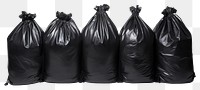 PNG Black garbage bags plastic white background accessories.