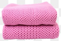 PNG Pink knitted blankets sweater white background simplicity.