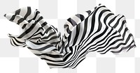 PNG Zebra pattern fabric white art white background.