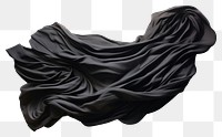 PNG Black Wool fabric textile white background crumpled.