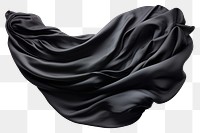 PNG Black silk fabric textile white background wrinkled.
