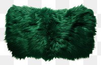 PNG Dark green fur fabric textile white background accessories.