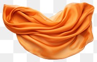 PNG Orange silk fabric textile white background simplicity.