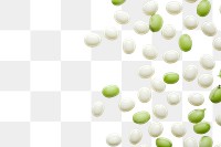 PNG  Beans and peas backgrounds pill food. AI generated Image by rawpixel.