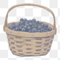 PNG Blueberries basket painting plant.