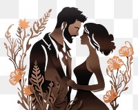 PNG  Lovely couple affectionate togetherness accessories. AI generated Image by rawpixel.