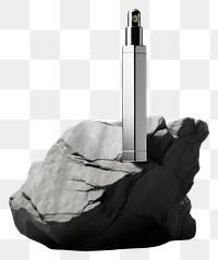 PNG Cosmetic dropper rock sculpture lighting.