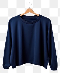 PNG Dark blue color men sweater shirt sweatshirt sleeve blouse. AI generated Image by rawpixel.