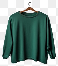 PNG Dark green color sweater shirt sweatshirt t-shirt sleeve. AI generated Image by rawpixel.