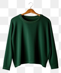 PNG Dark green color sweater shirt sweatshirt sleeve blouse. AI generated Image by rawpixel.
