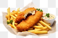 PNG Food meal fish white background.
