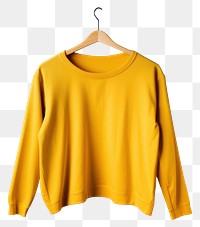 PNG Yellow color sweater shirt sweatshirt t-shirt sleeve. AI generated Image by rawpixel.