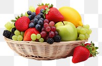 PNG  Fruit basket strawberry blueberry apple. AI generated Image by rawpixel.
