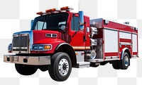 PNG  New red fire truck vehicle white background transportation.